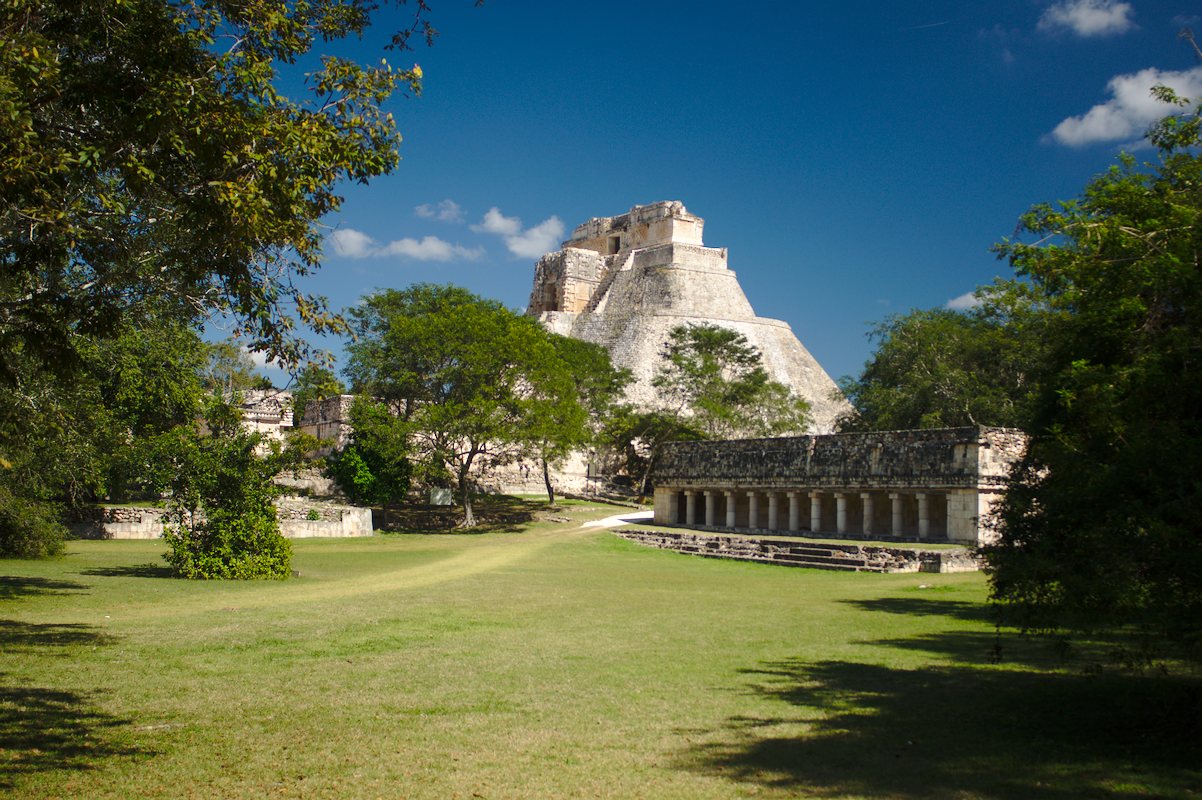 Hlavní pyramida v Uxmal