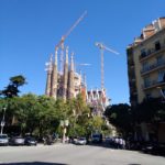 pohled na La Sagrada Familia